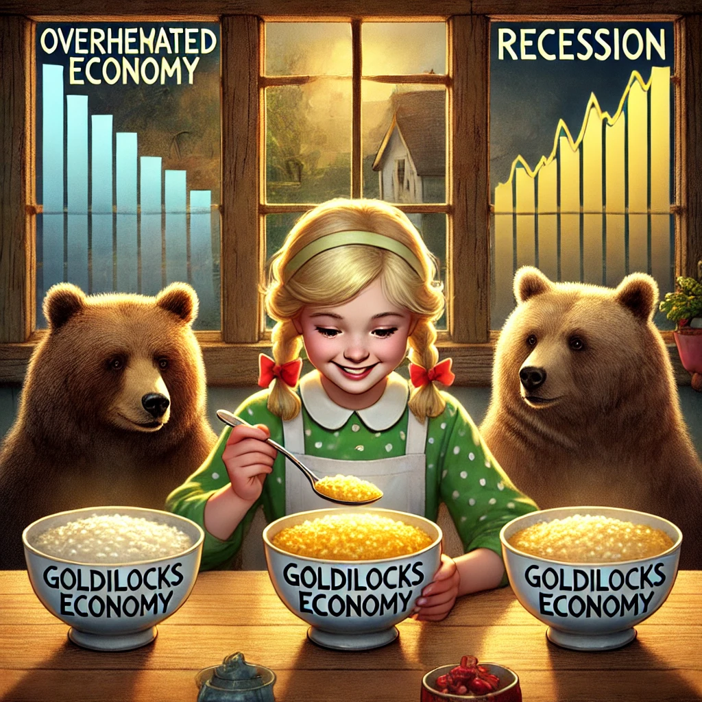 골디락스 소녀와 곰 세 마리의 수프, 경제 균형을 상징